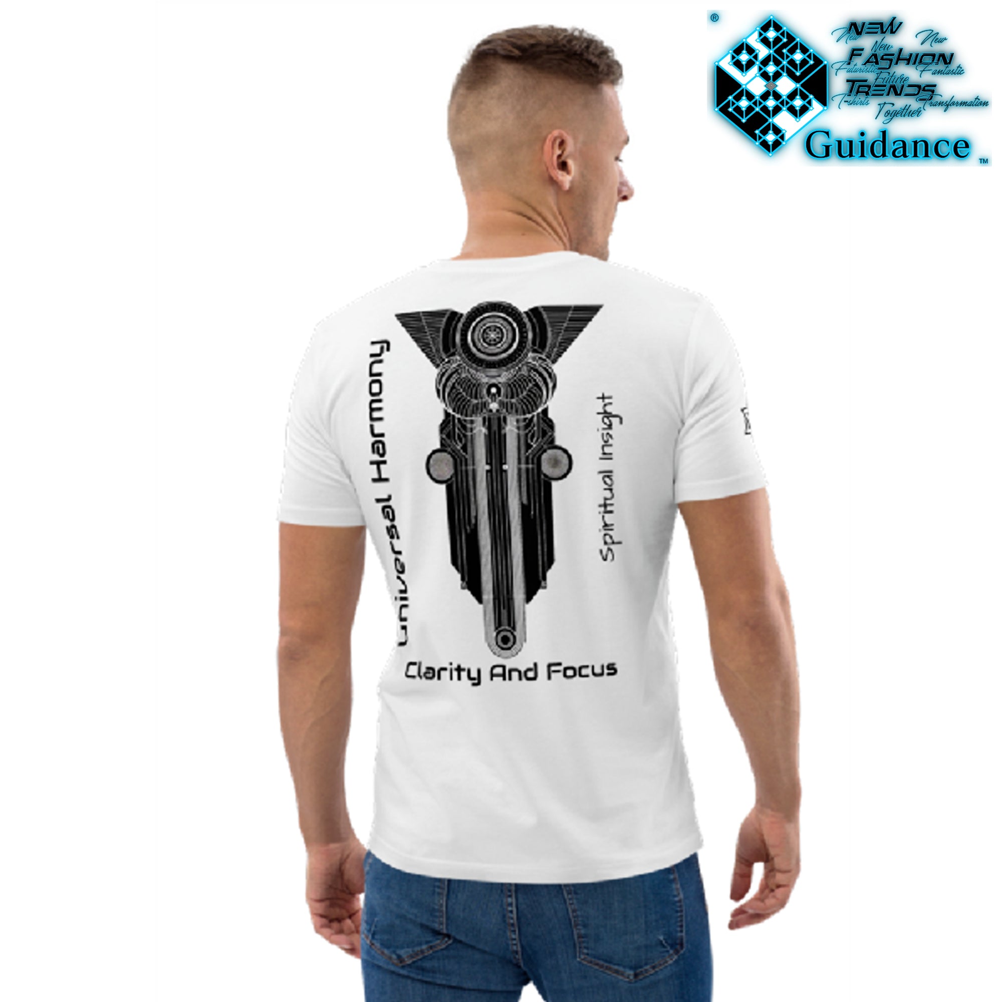Balance and Unity T-Shirt with Sacred Geometry by XGuidance Black 4
