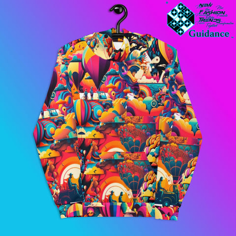 Balloon Voyage Hoodie with Colorful Adventure Design by XGuidance 2XS 1