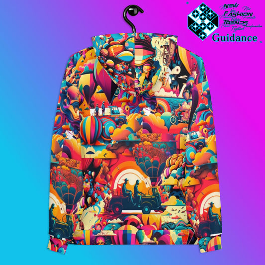 Balloon Voyage Hoodie with Colorful Adventure Design by XGuidance 2XS 2