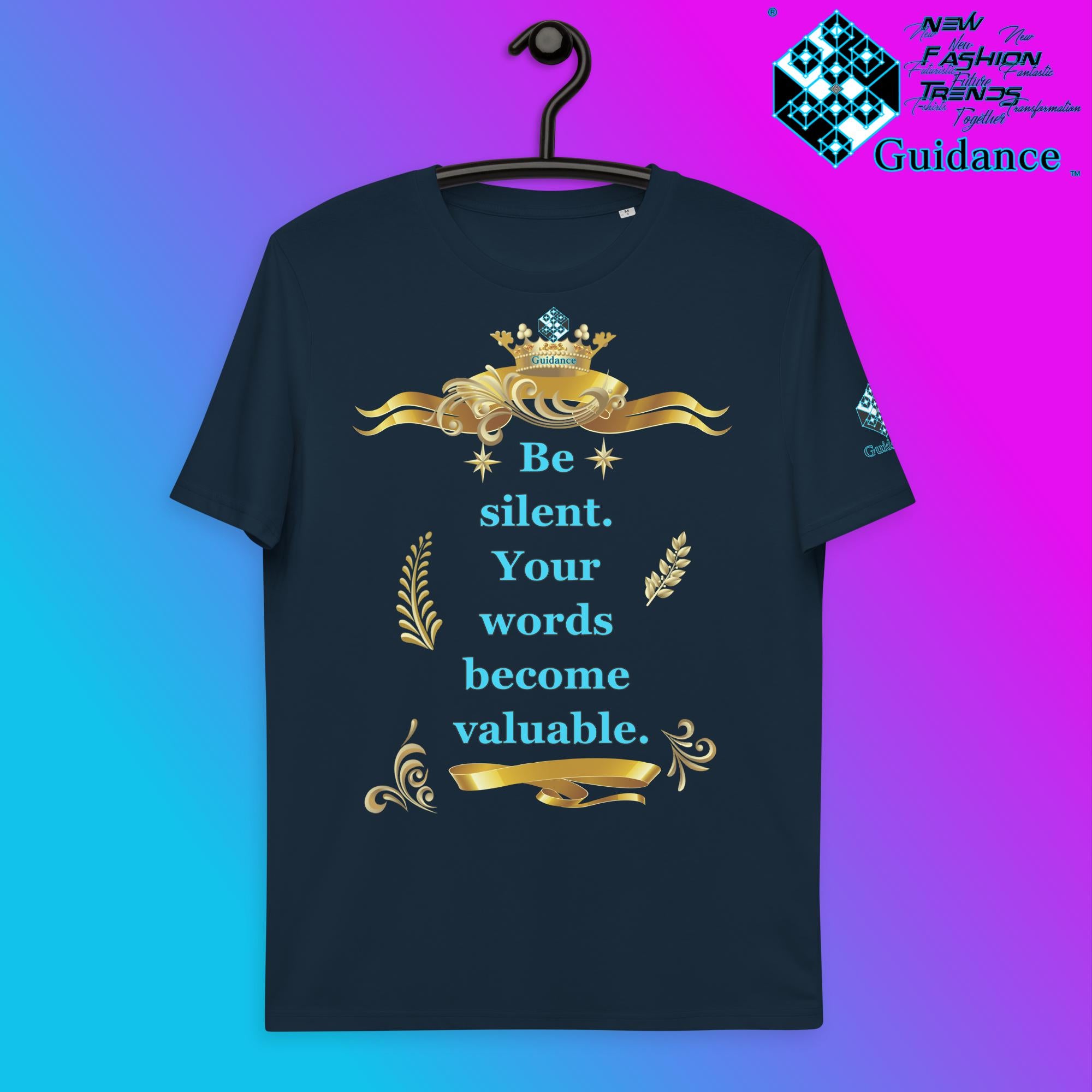 Be Silent T-Shirt T-Shirts by XGuidance French Navy 3