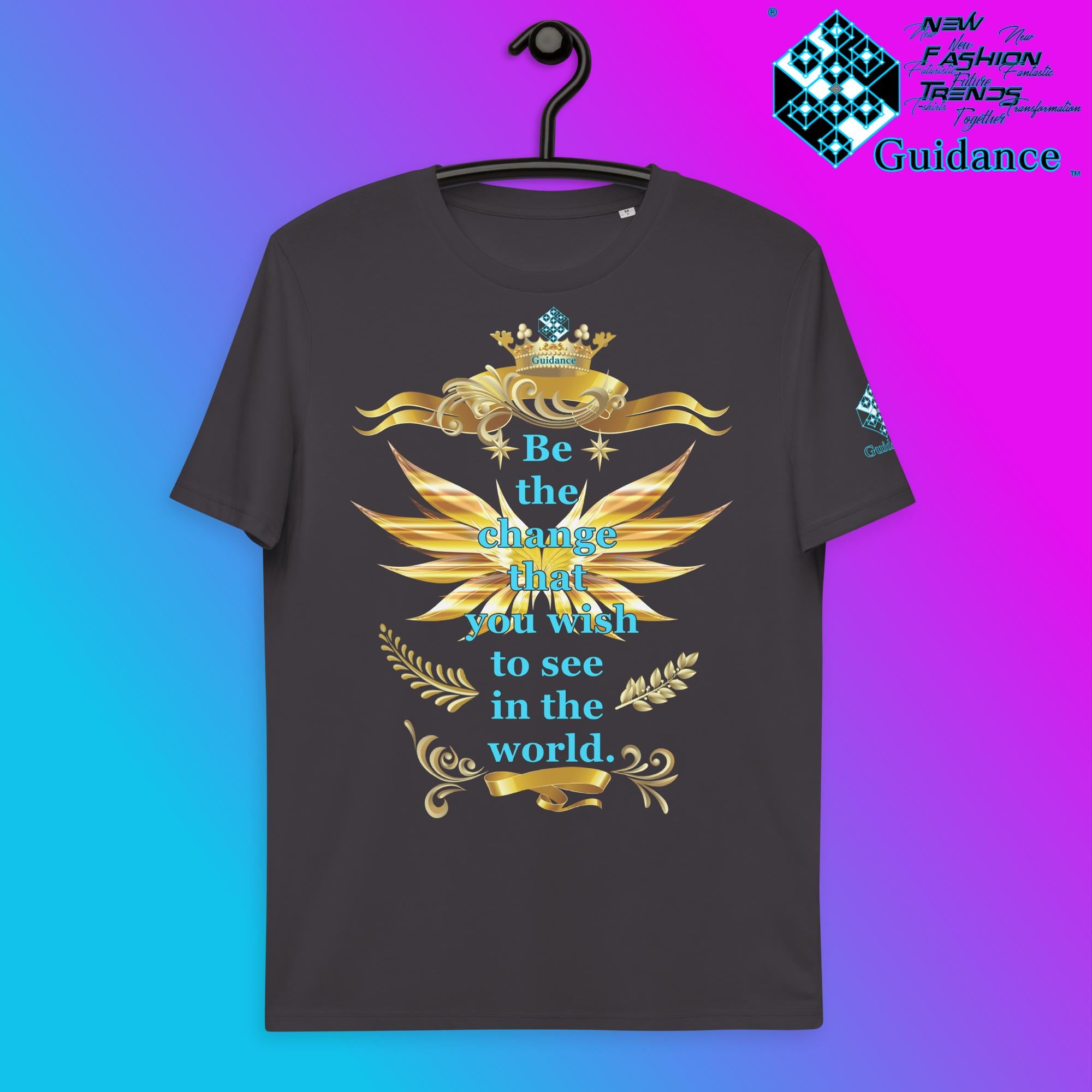 Be The Change T-Shirt T-Shirts by XGuidance Anthracite 6