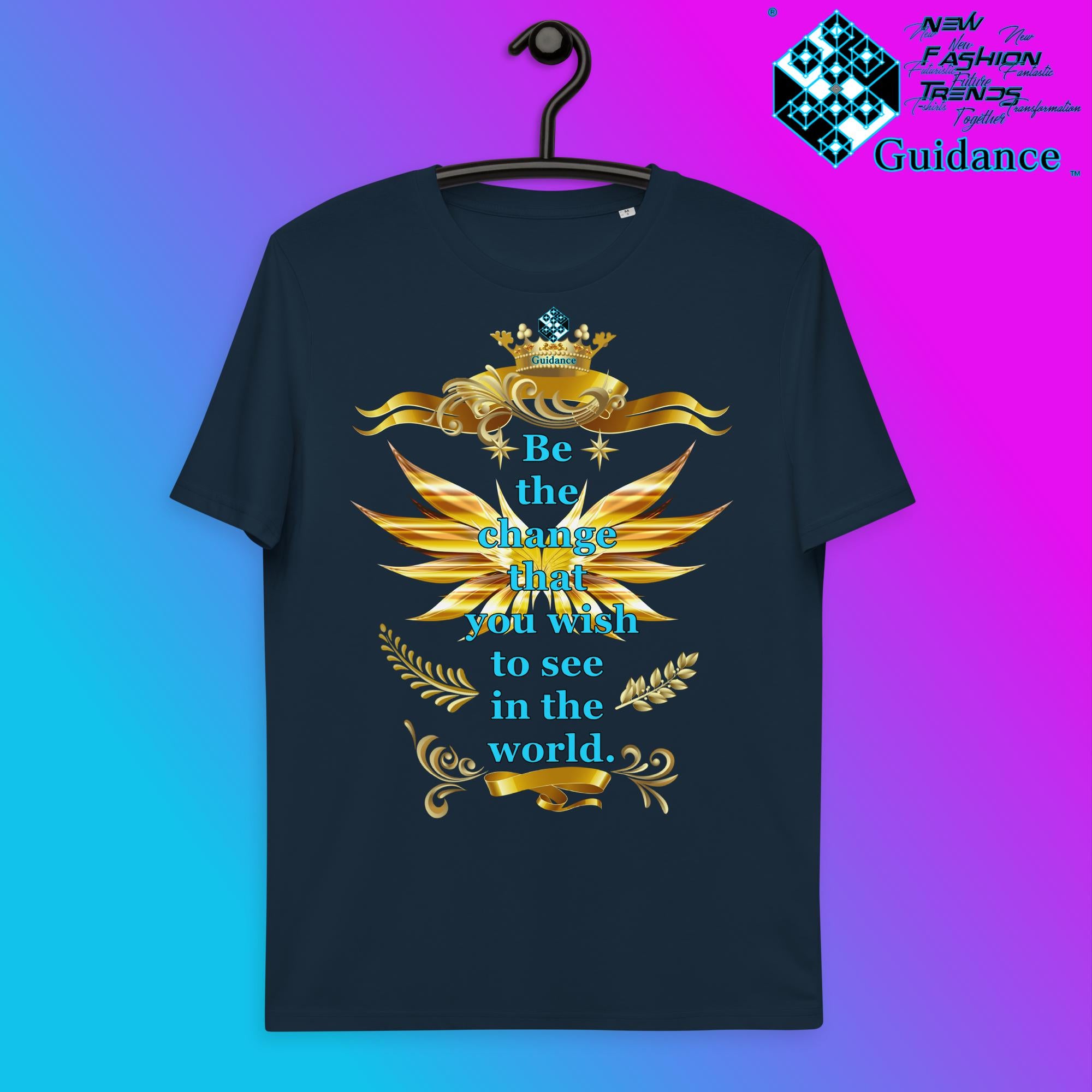 Be The Change V3 T-Shirt T-Shirts by XGuidance French Navy 3