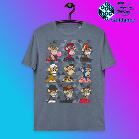 Bored Ape NFT Jungle Club T-Shirt T-Shirts by XGuidance Dark Heather Blue 12