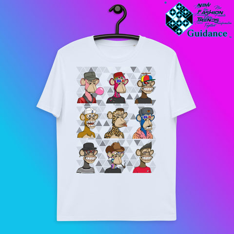 Bored Ape NFT Jungle Club T-Shirt T-Shirts by XGuidance Serene Blue 13