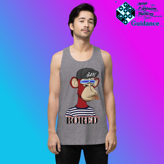 Bored Ape NFT - Tank Tops Tank Tops by XGuidance Athletic Heather 1