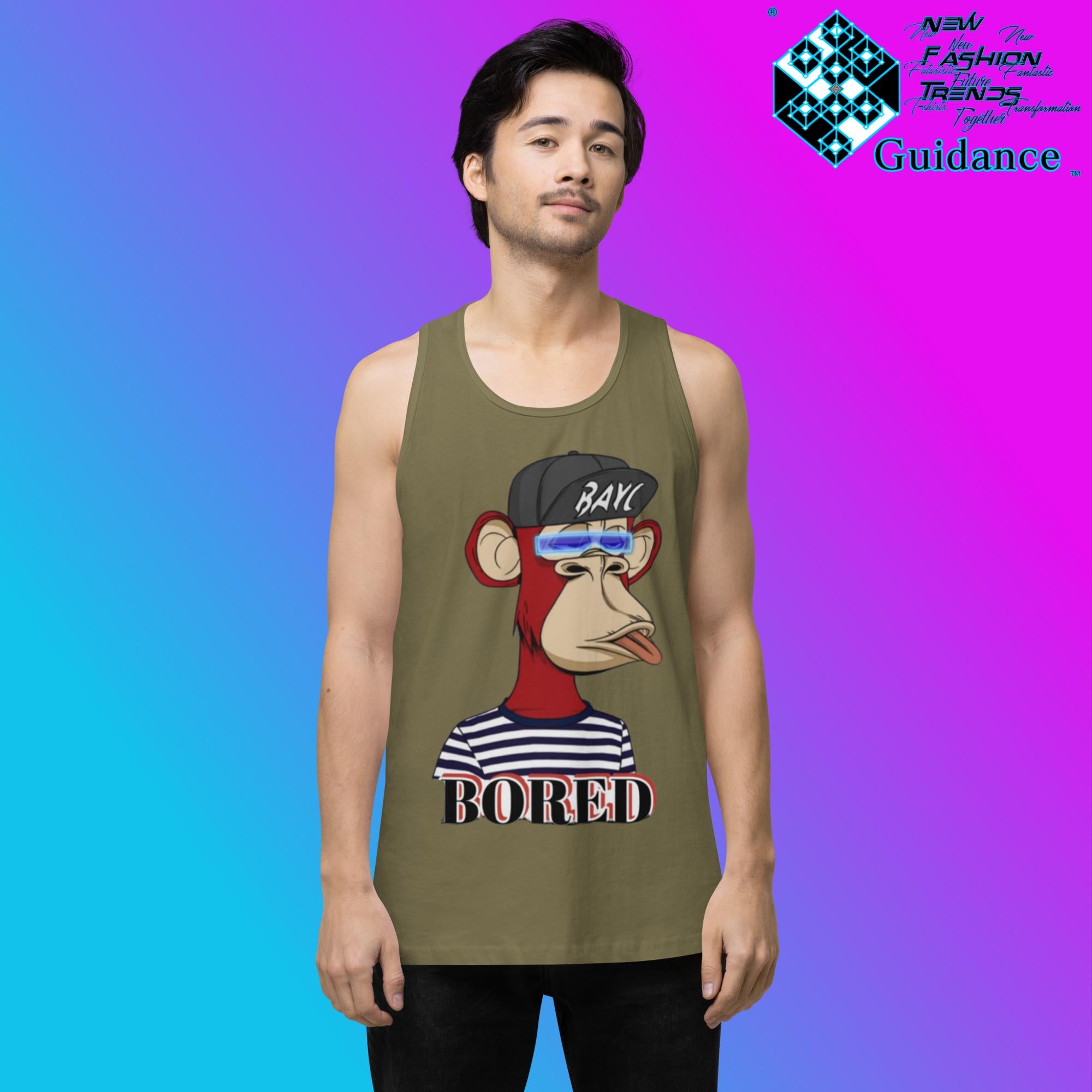 Bored Ape NFT - Tank Tops Tank Tops by XGuidance Military Green 4