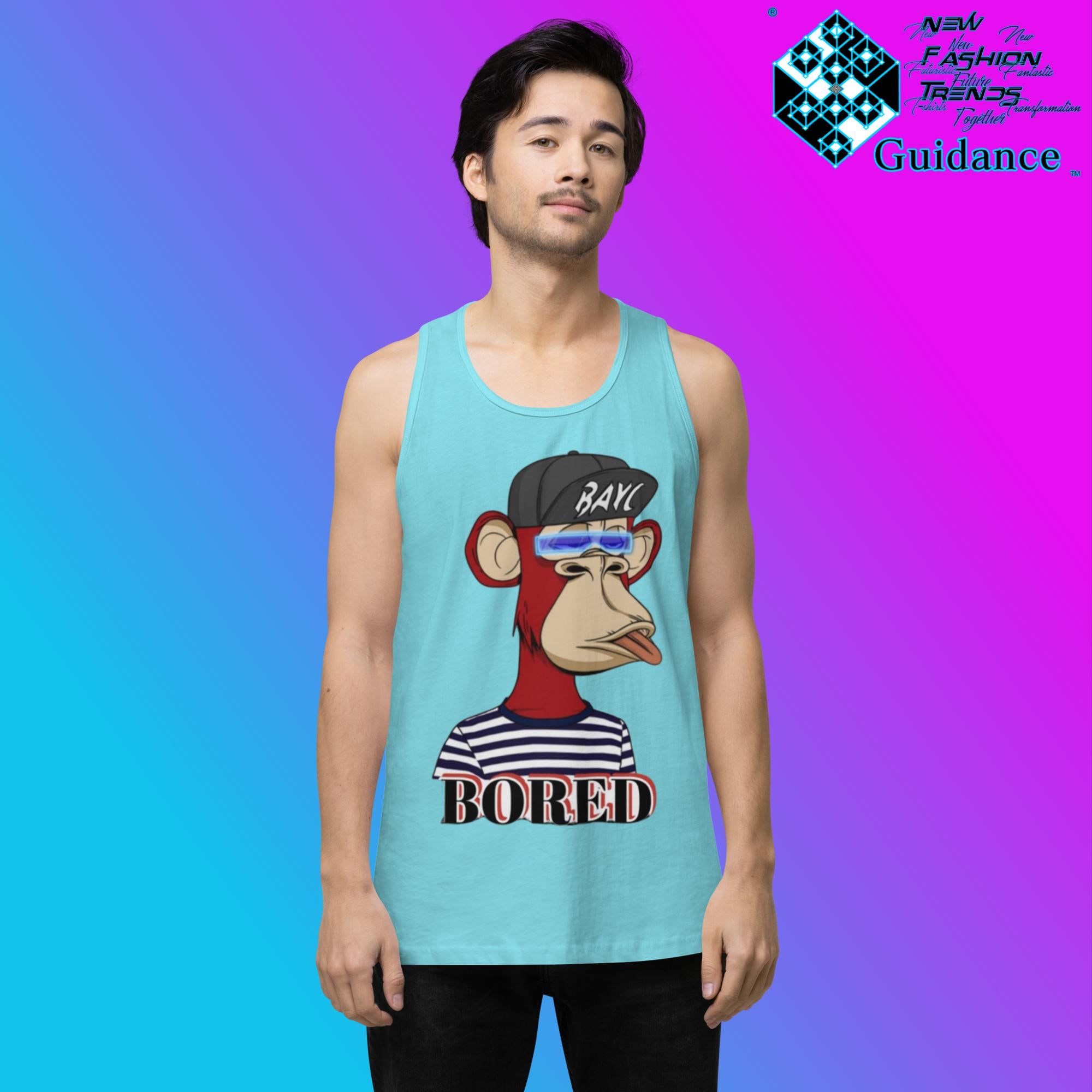 Bored Ape NFT - Tank Tops Tank Tops by XGuidance Pacific Blue 6