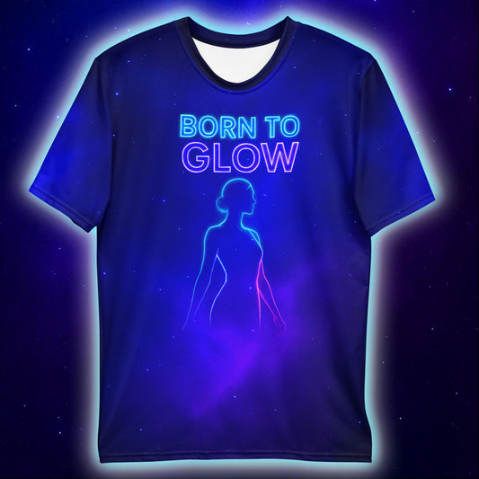 Born to Glow Goddess T-Shirt, Neon Cosmic T-Shirts by XGuidance XS 2