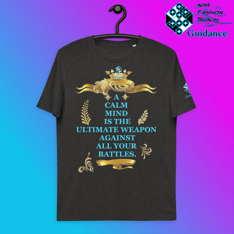 Calm Mind T-Shirt T-Shirts by XGuidance Dark Heather Grey 11