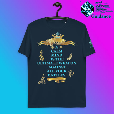 Calm Mind T-Shirt T-Shirts by XGuidance French Navy 3