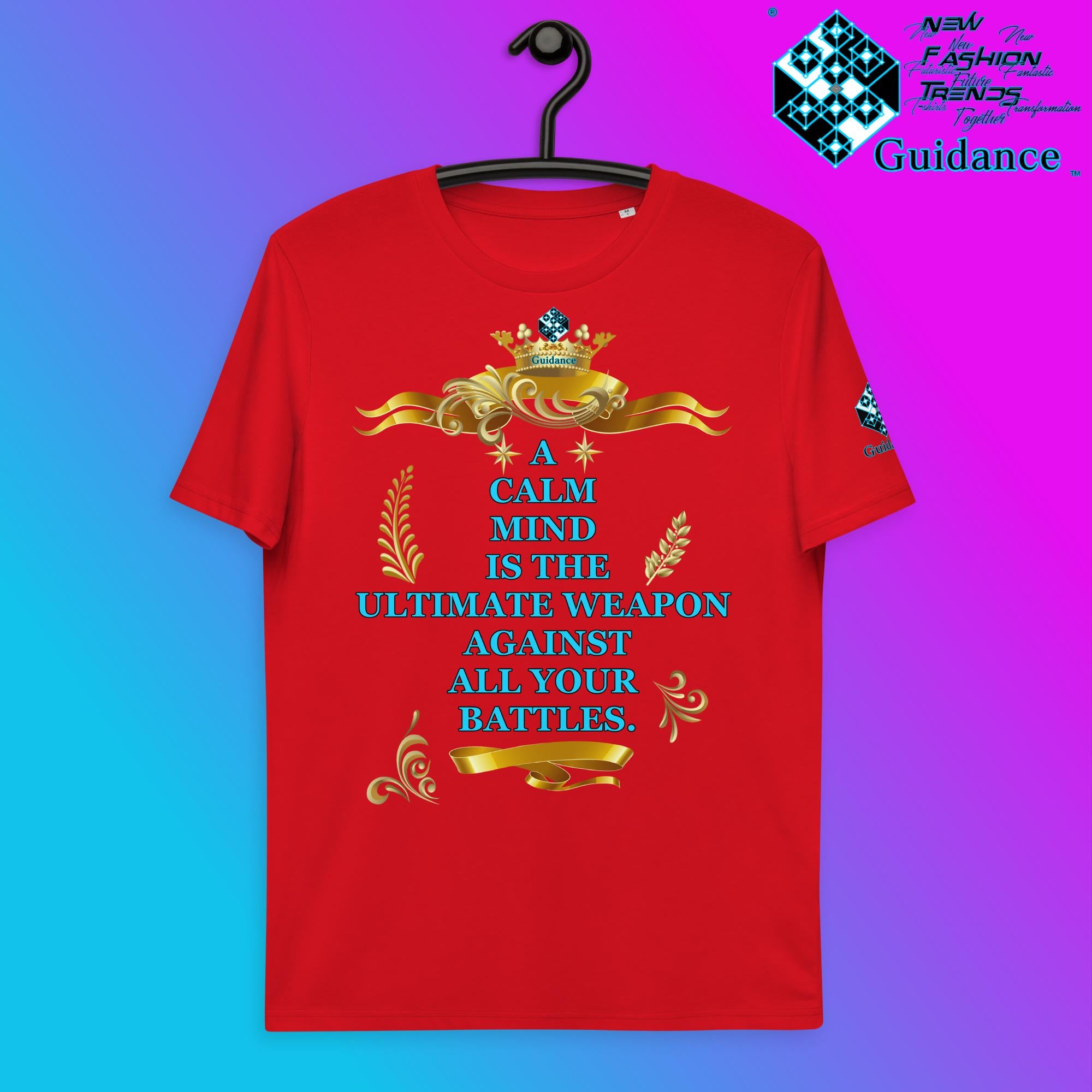 Calm Mind T-Shirt T-Shirts by XGuidance Red 5