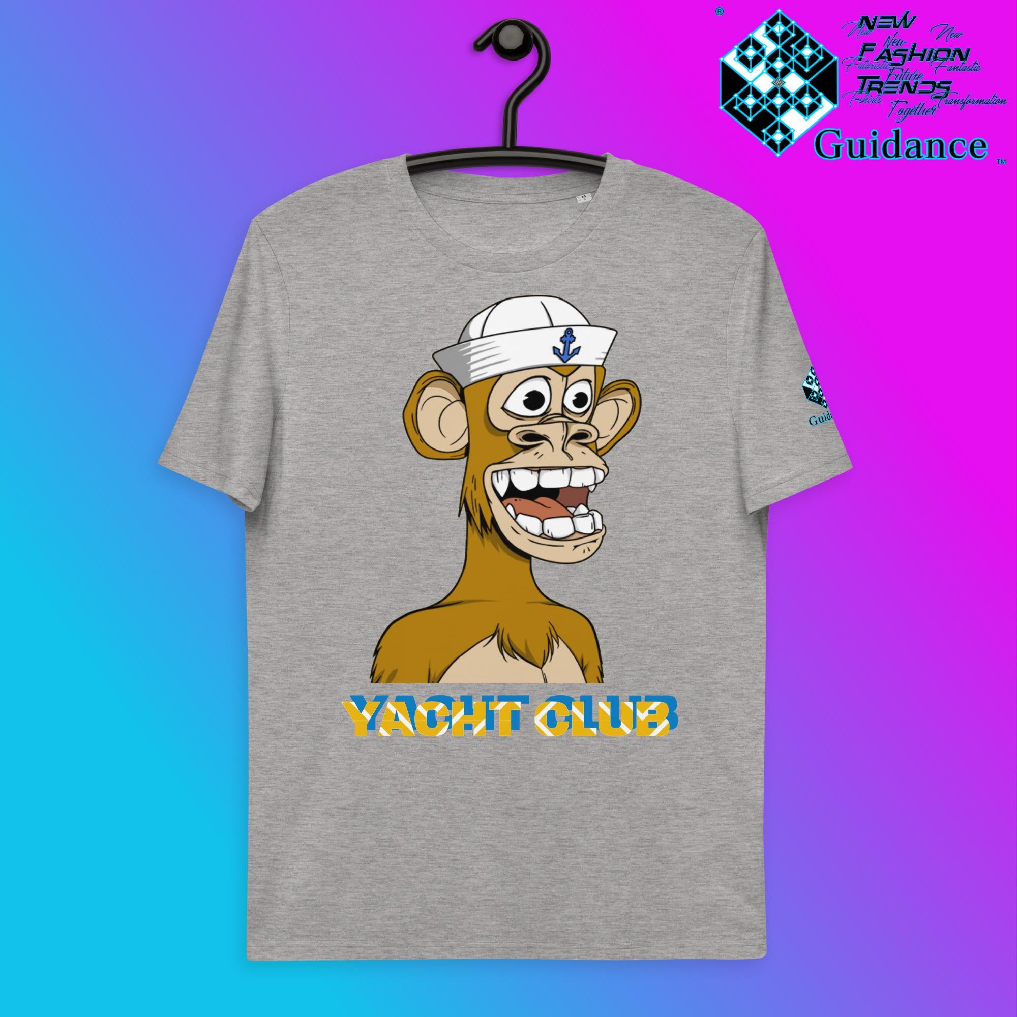 Captain Monkey T-Shirt T-Shirts by XGuidance Heather Grey 3