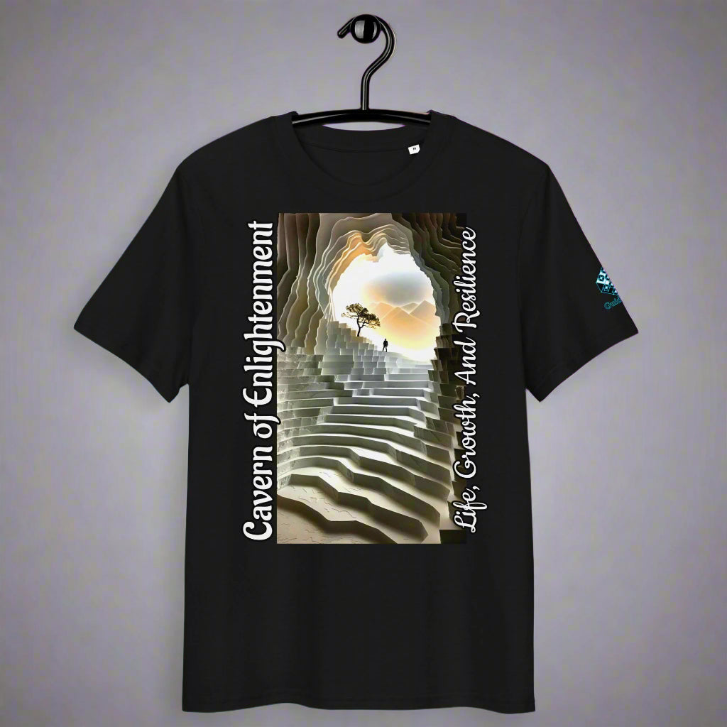 Cavern of Enlightenment Tee with Mystical Light Layers by XGuidance Black 1