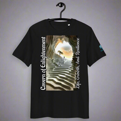 Cavern of Enlightenment Tee with Mystical Light Layers by XGuidance Black 1