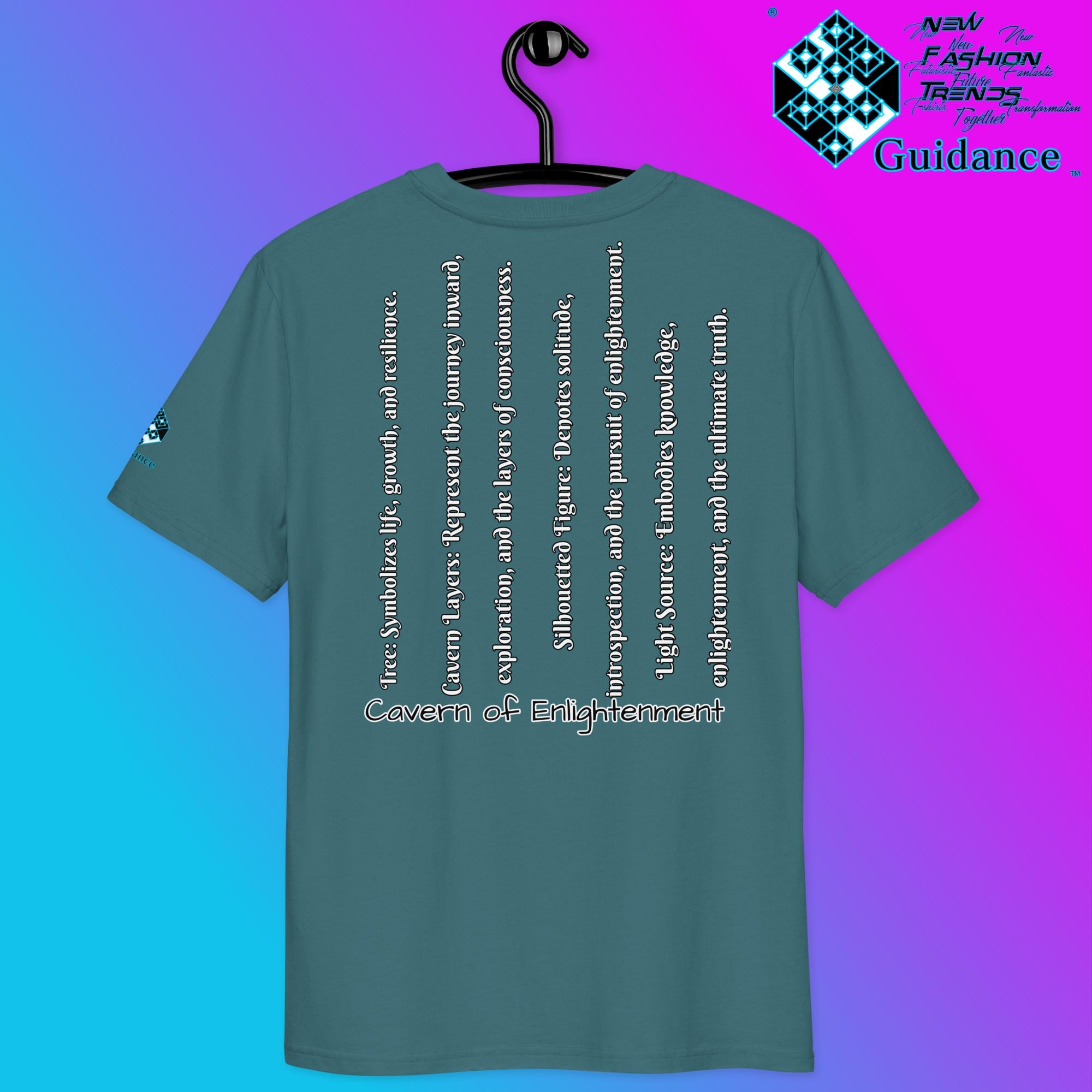 Cavern of Enlightenment Tee with Mystical Light Layers by XGuidance Black 20