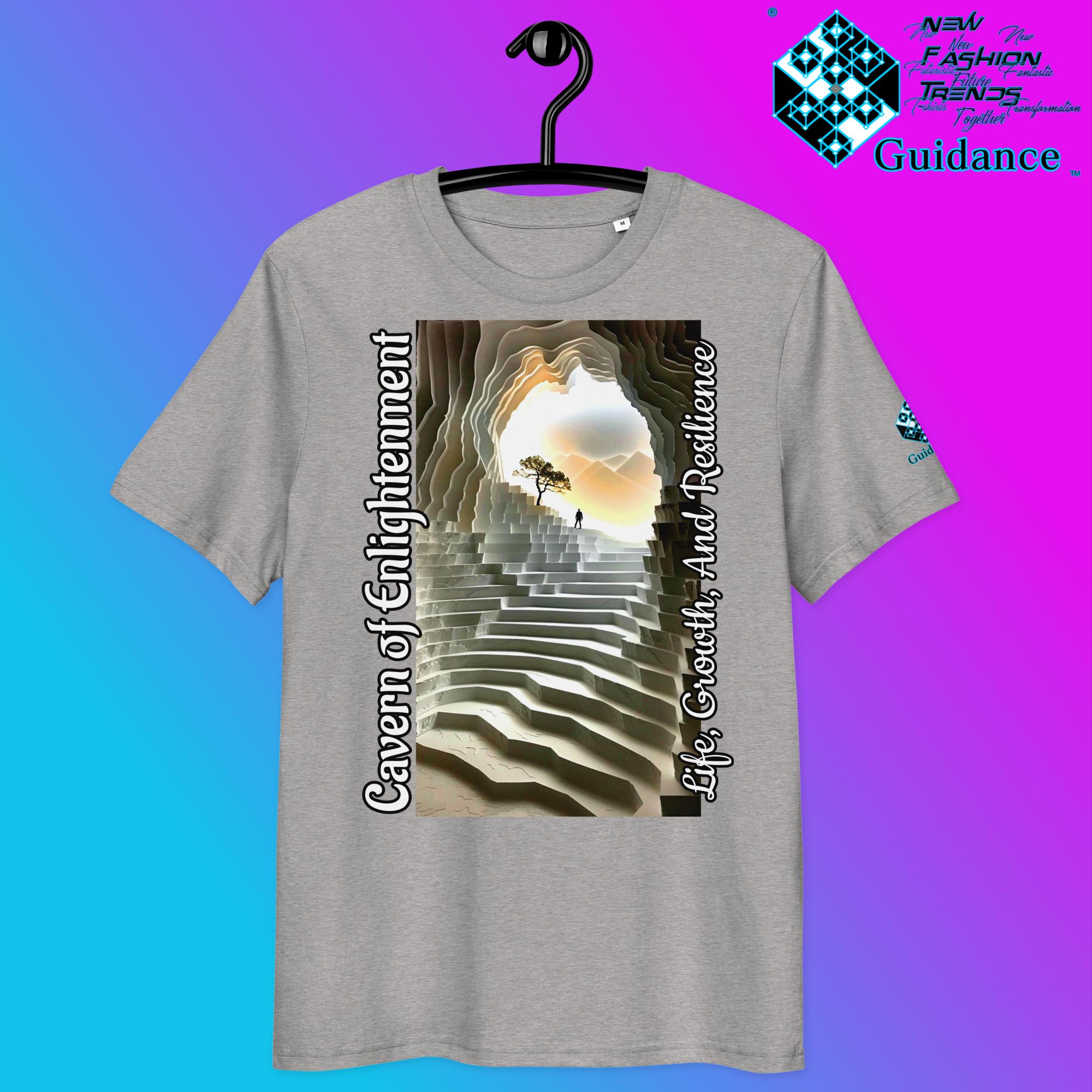 Cavern of Enlightenment Tee with Mystical Light Layers by XGuidance Heather Grey 29