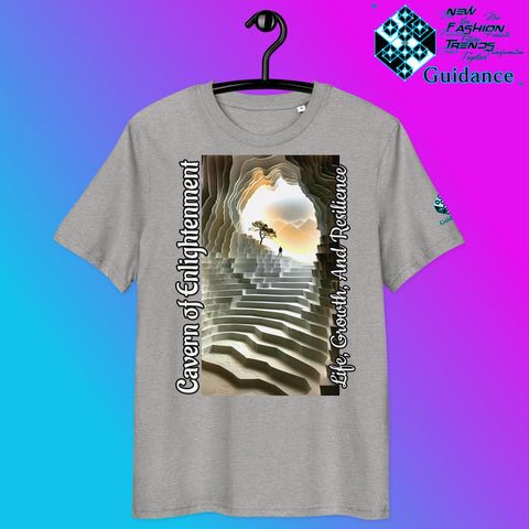 Cavern of Enlightenment Tee with Mystical Light Layers by XGuidance Heather Grey 29