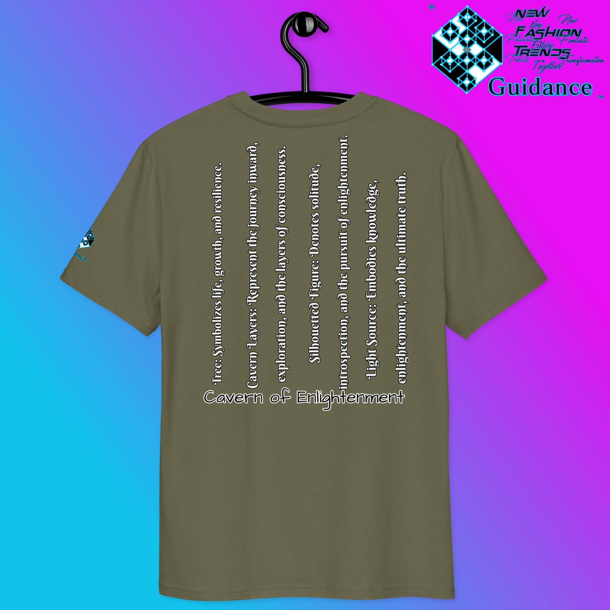 Cavern of Enlightenment Tee with Mystical Light Layers by XGuidance Black 44