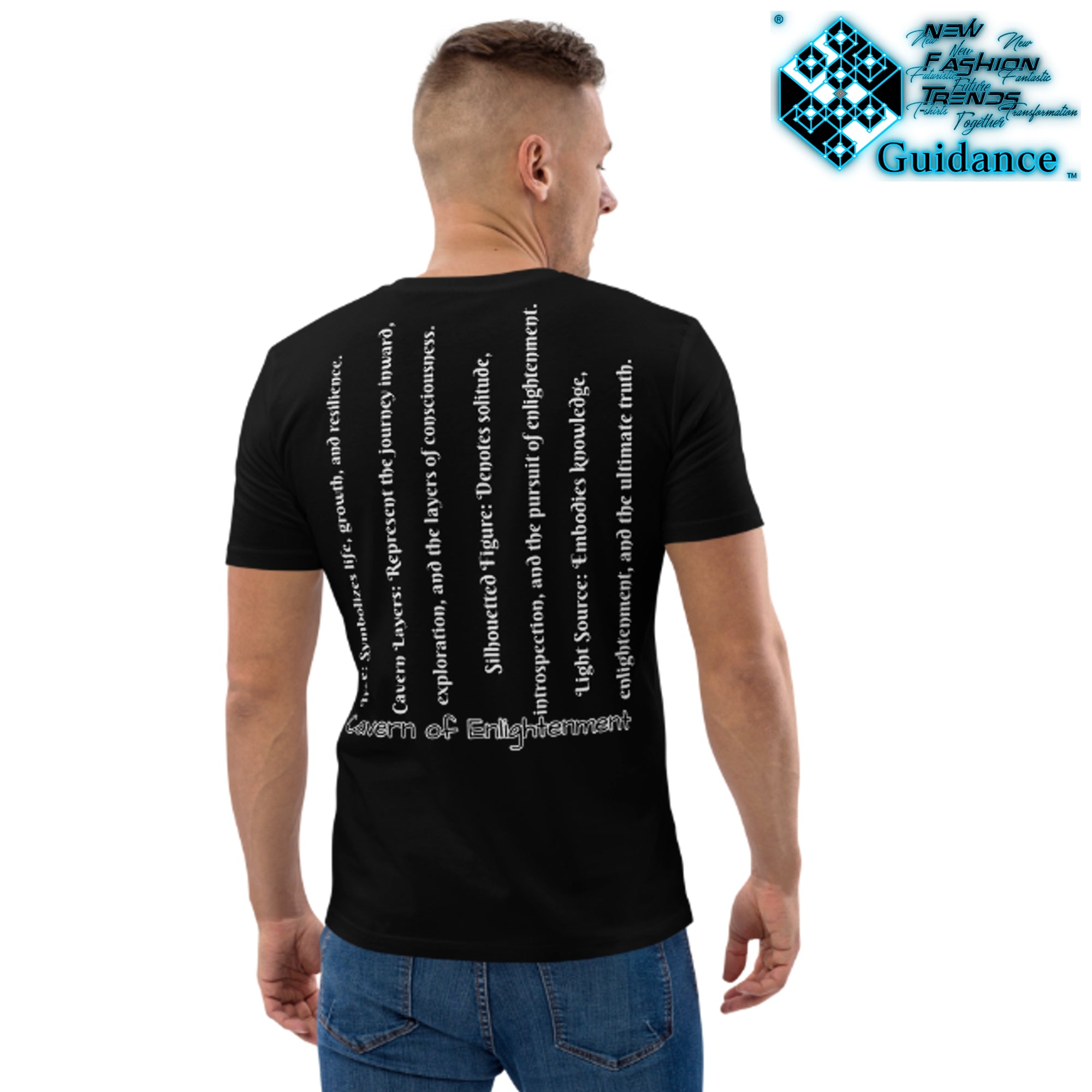 Cavern of Enlightenment Tee with Mystical Light Layers by XGuidance Black 5