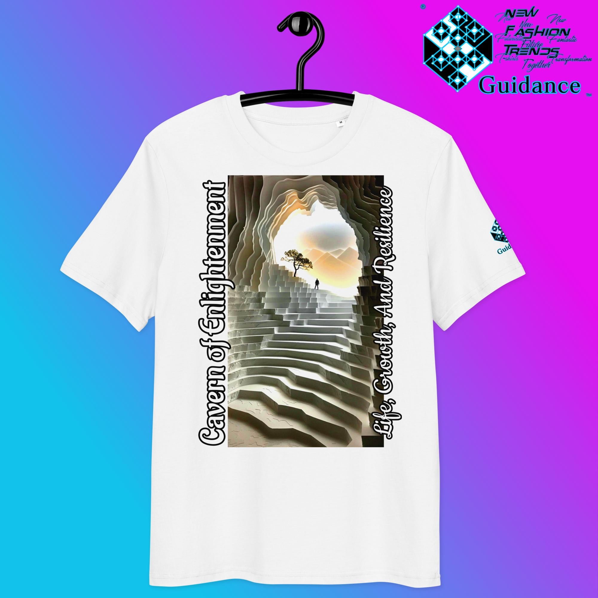 Cavern of Enlightenment Tee with Mystical Light Layers by XGuidance White 6