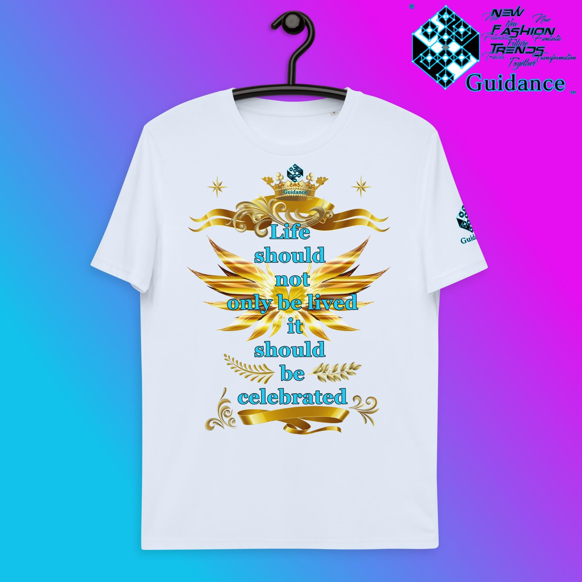 Celebrated Life T-Shirt T-Shirts by XGuidance Serene Blue 15