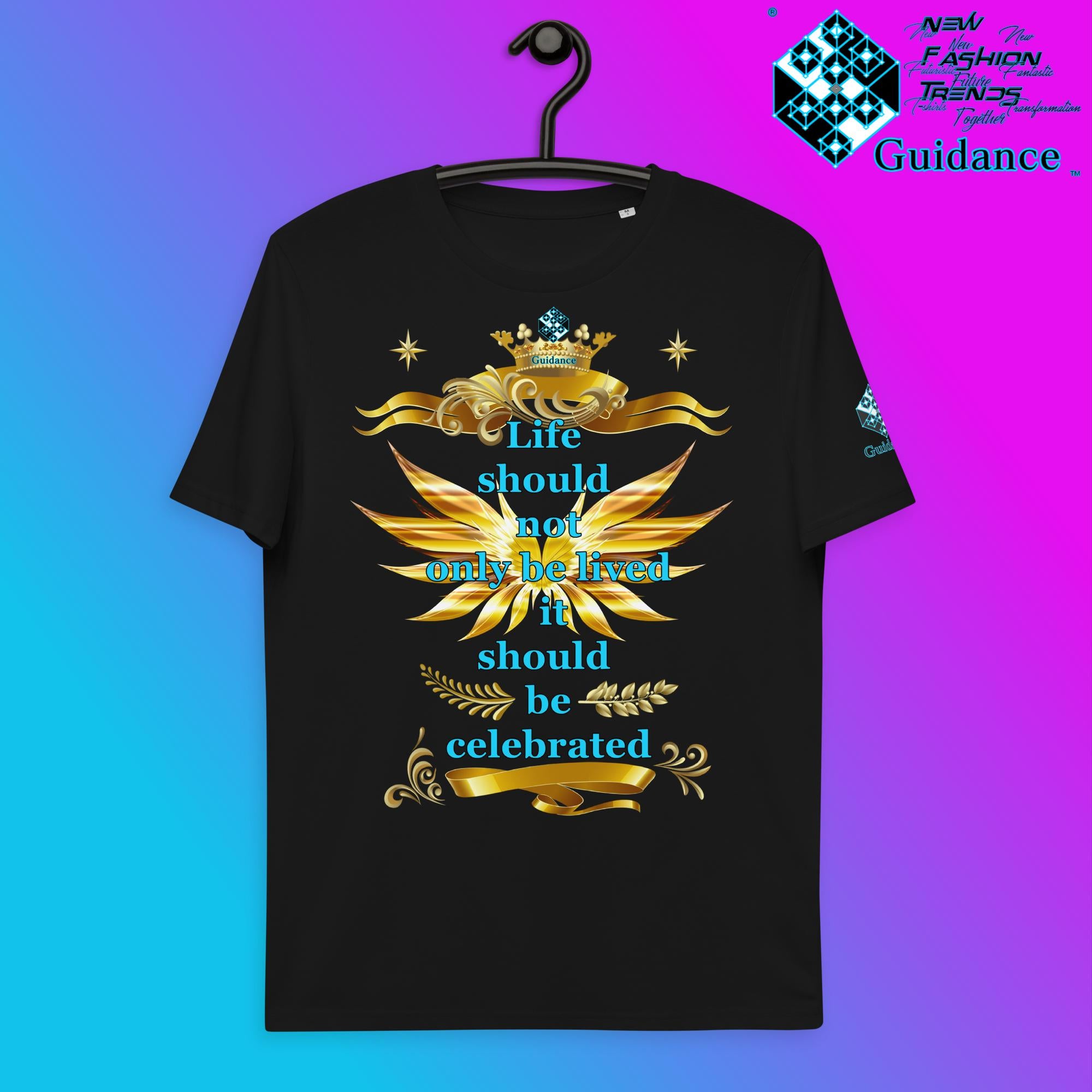 Celebrated Life T-Shirt T-Shirts by XGuidance Black 2