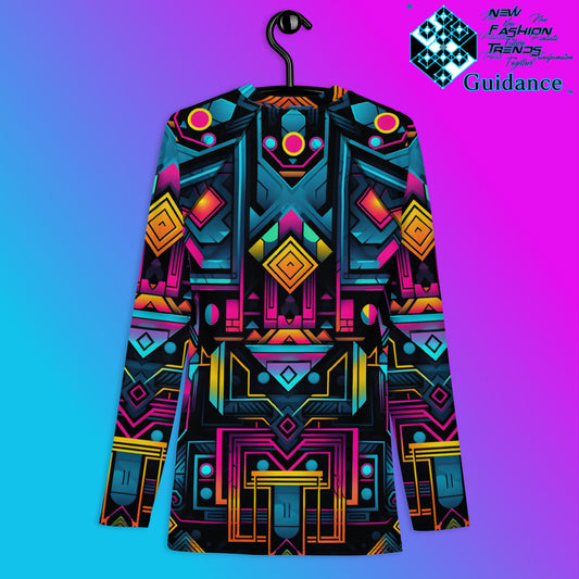 Celestial Grid Rash Guard Swim Shirt Rash Guard by XGuidance XS 2