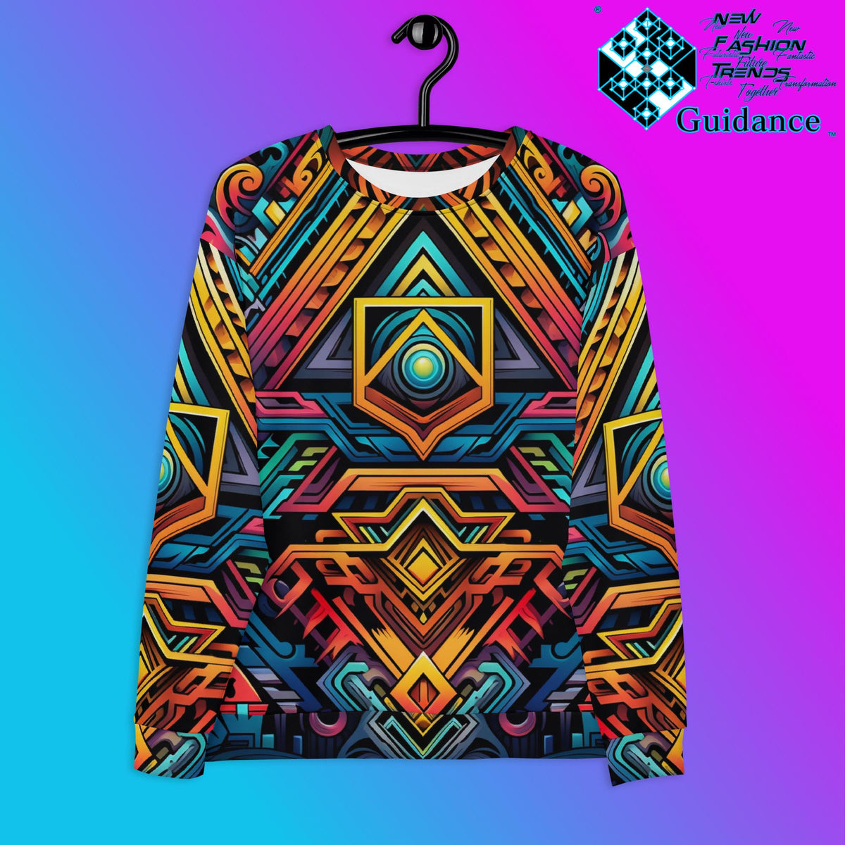 Celestial Threads Sweatshirt – Sacred Geometry Festival Wear by XGuidance XS 1