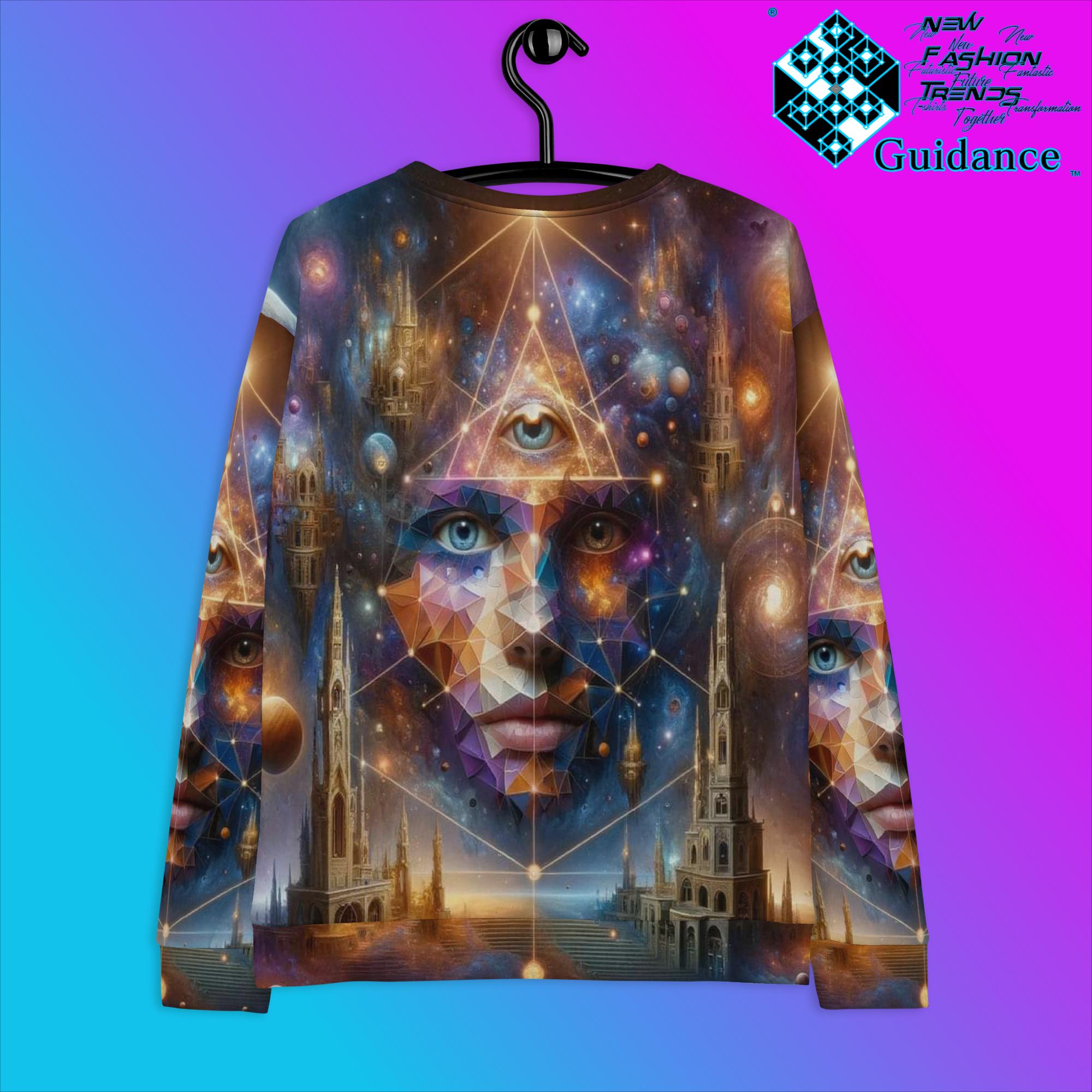 Celestial Visage Sweatshirt with Galactic Face by XGuidance XS 2