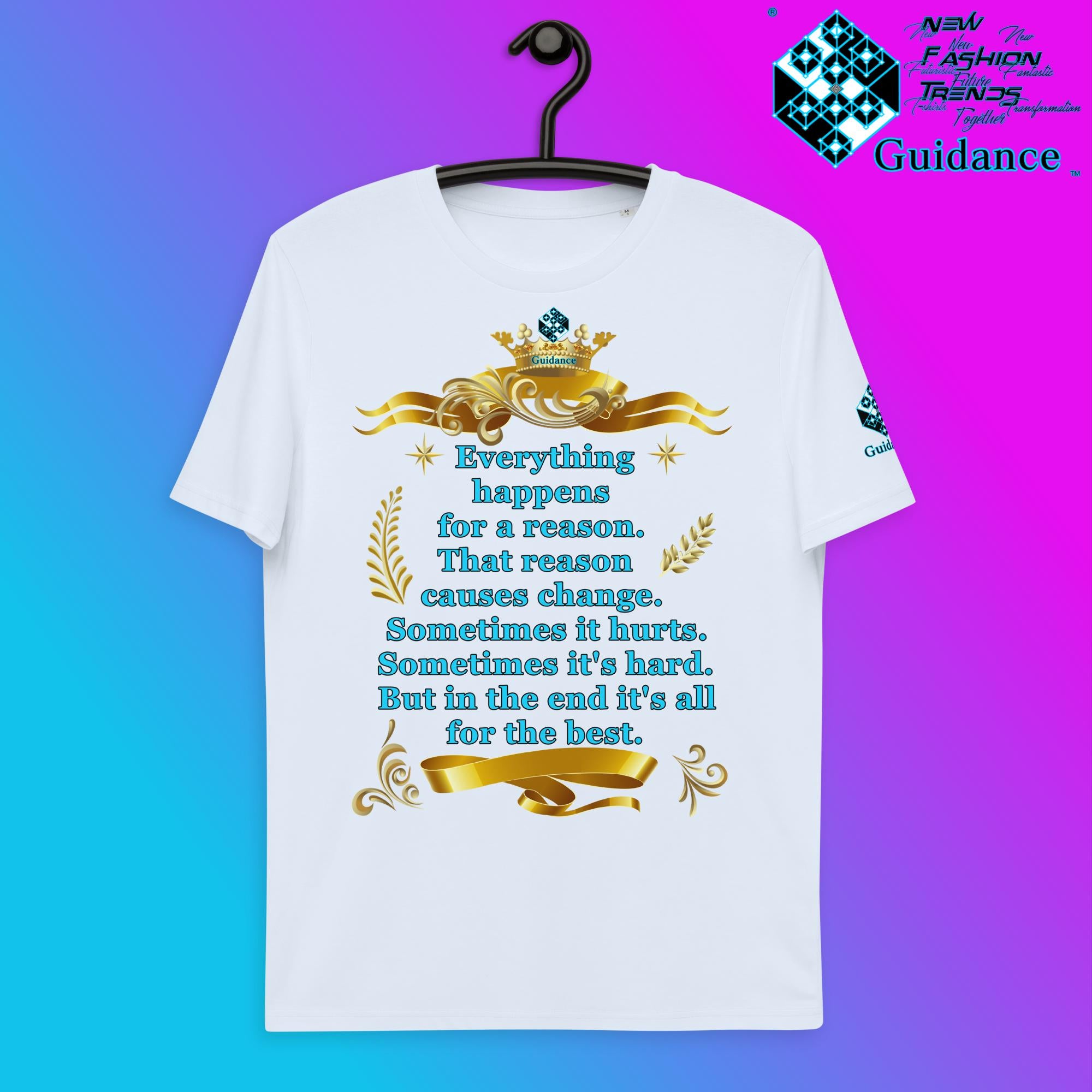Change for the Best T-Shirt T-Shirts by XGuidance Serene Blue 15