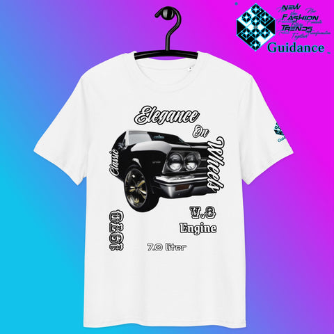 Classic Black Muscle Car Tee – V8 Power & Chrome Style by XGuidance White 11