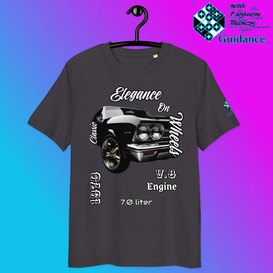 Classic Black Muscle Car Tee – V8 Power & Chrome Style by XGuidance Anthracite 2