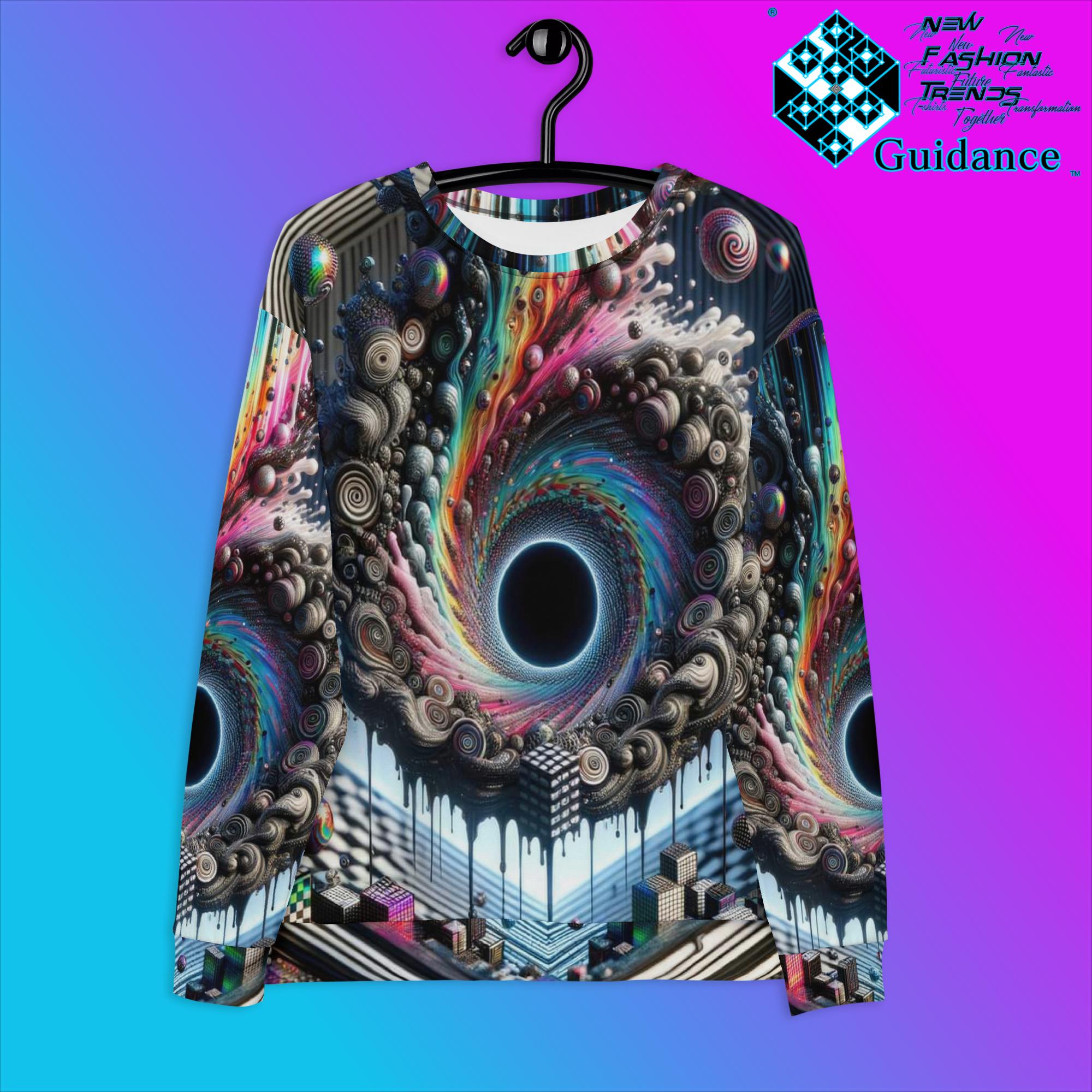 Cosmic Abyss Sweatshirt with Black Hole Art by XGuidance XS 1