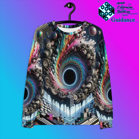 Cosmic Abyss Sweatshirt with Black Hole Art by XGuidance XS 1