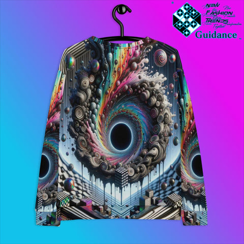Cosmic Abyss Sweatshirt with Black Hole Art by XGuidance XS 2