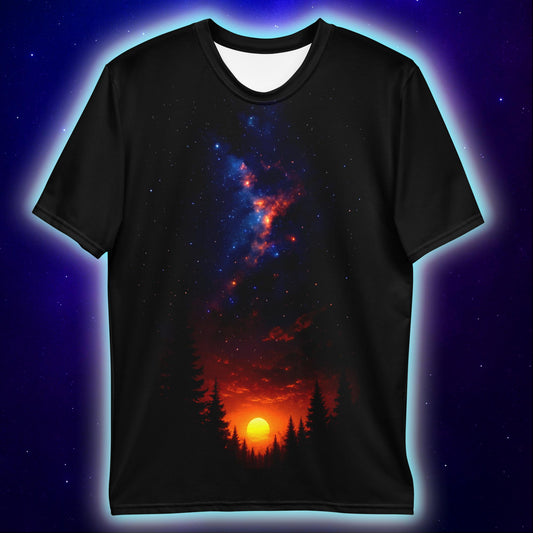 Cosmic Dawn T-Shirt – Galaxy Forest Streetwear T-Shirts by XGuidance XS 2
