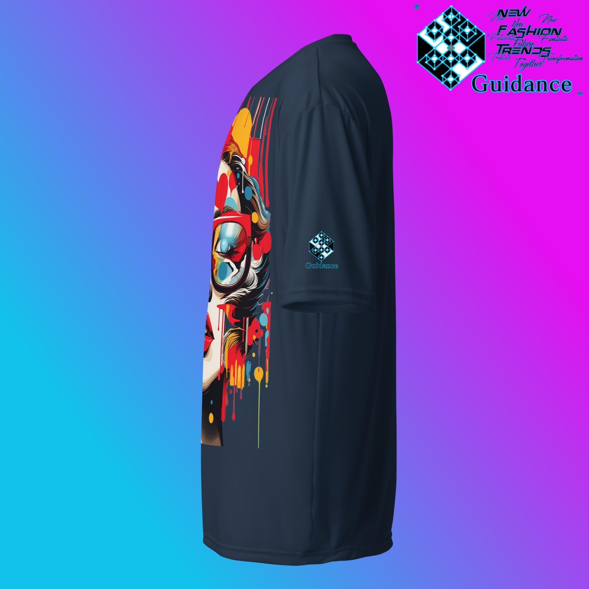 Cosmic Feminine Retro T Shirt by XGuidance Black 14