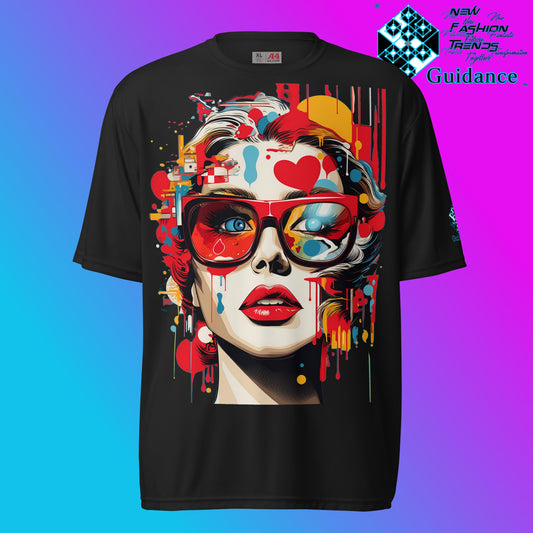Cosmic Feminine Retro T Shirt by XGuidance Black 2