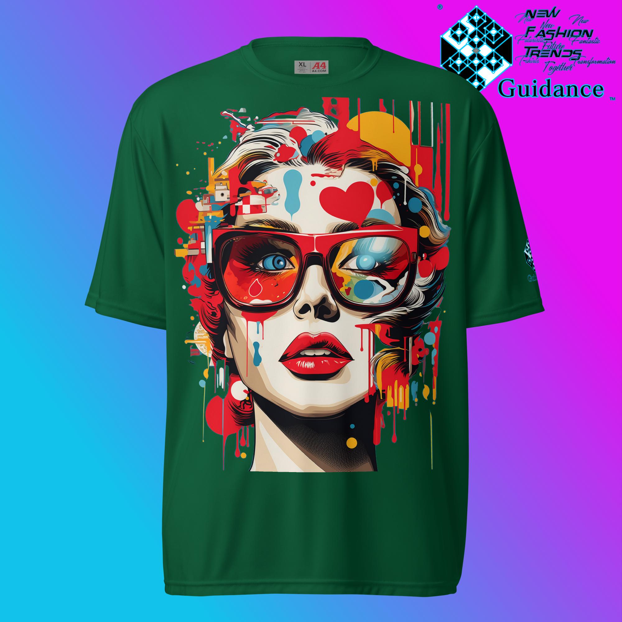 Cosmic Feminine Retro T Shirt by XGuidance Forest Green 3