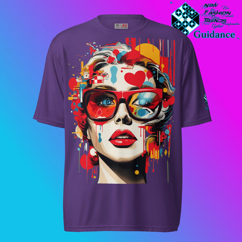 Cosmic Feminine Retro T Shirt by XGuidance Purple 7