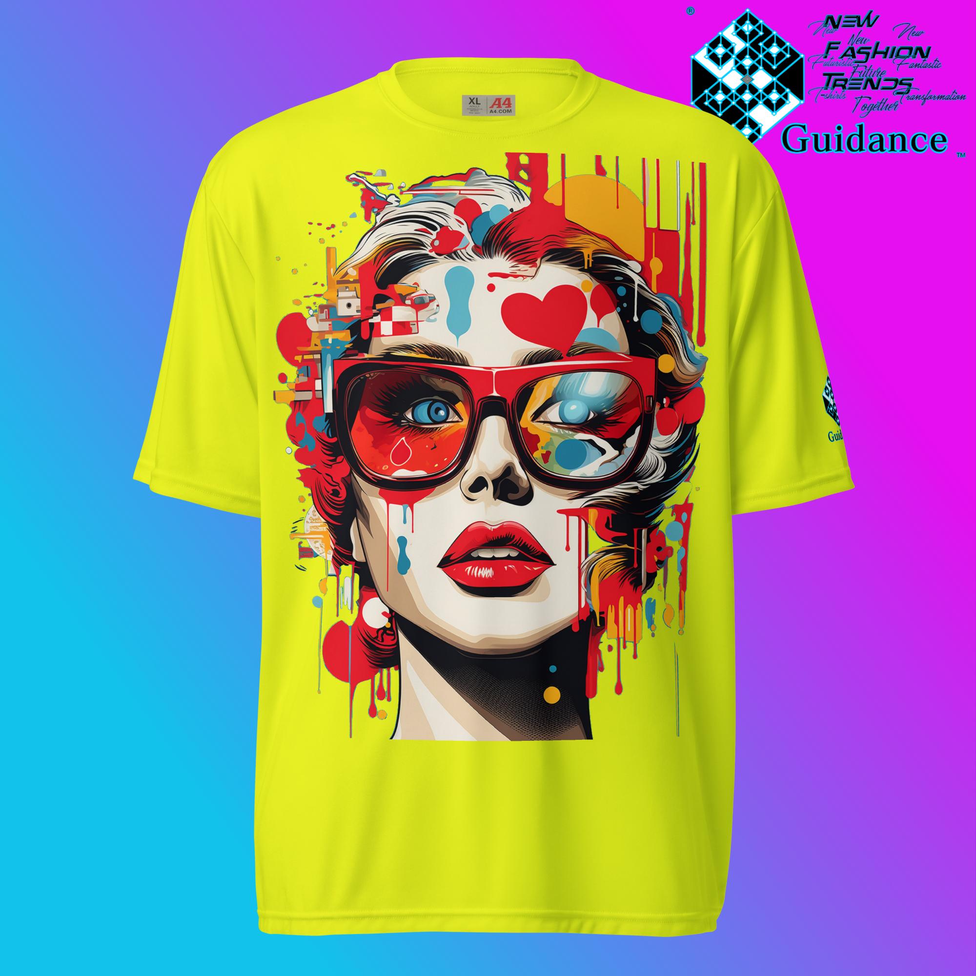 Cosmic Feminine Retro T Shirt by XGuidance Safety Yellow 9