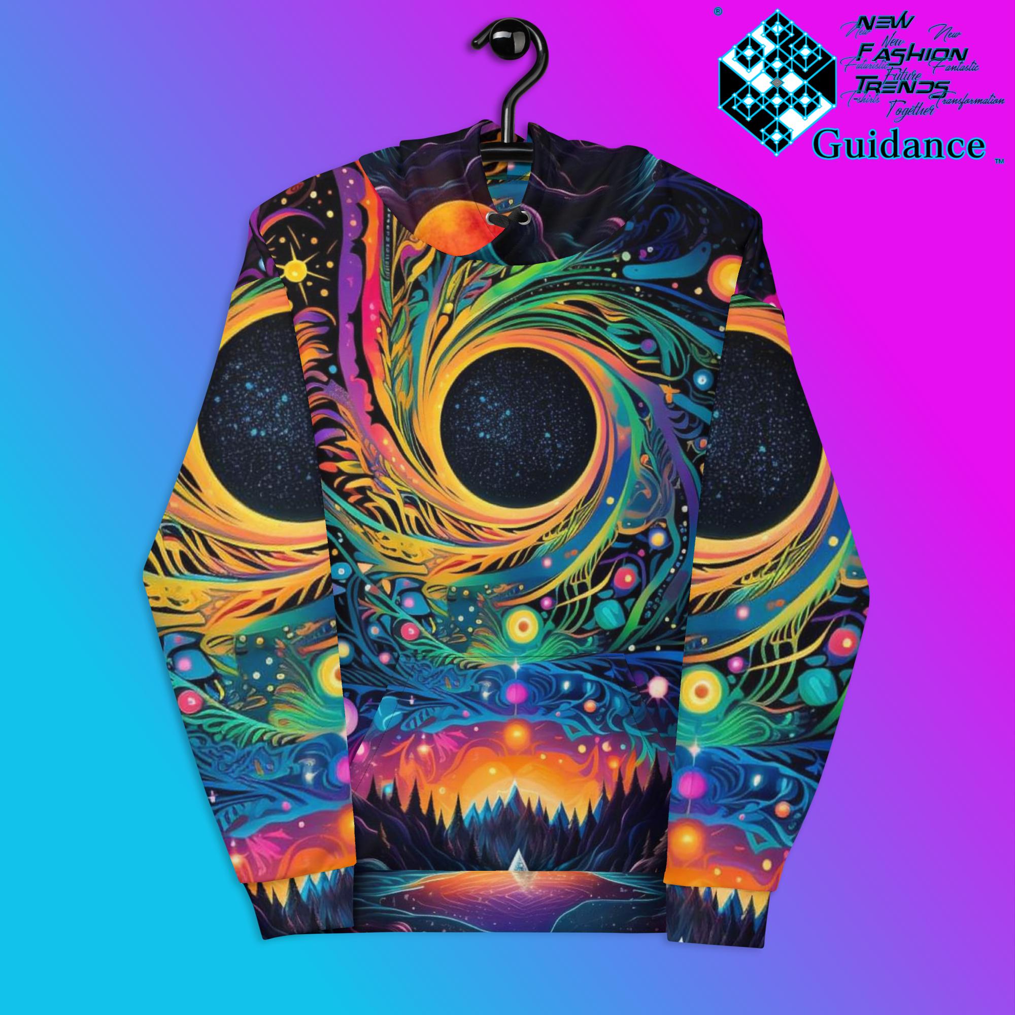 Cosmic Fusion Hoodie with Black Hole Energy Burst by XGuidance 2XS 1