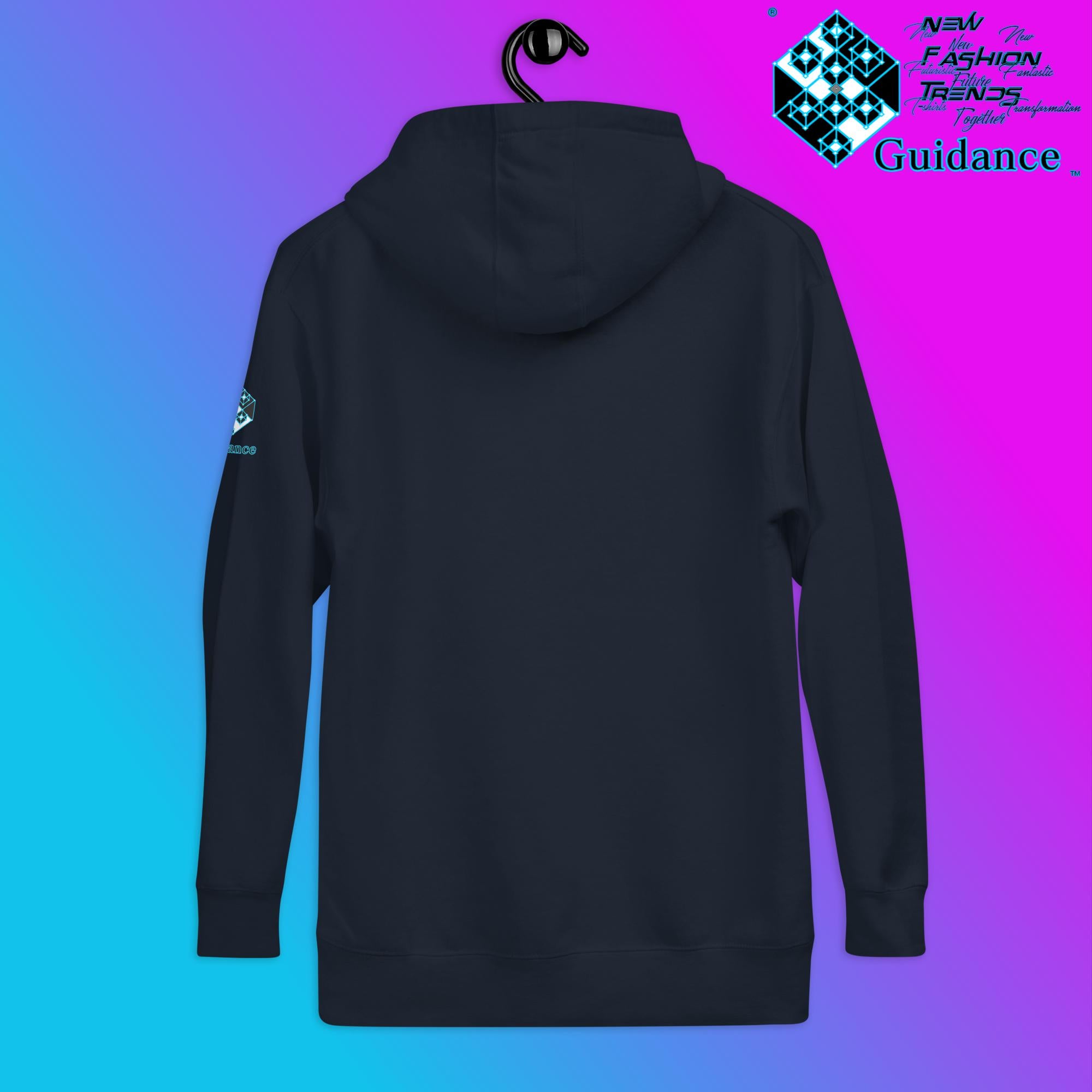 Cosmic Symphony Hoodie – Planets and Stars Artwork by XGuidance Black 20