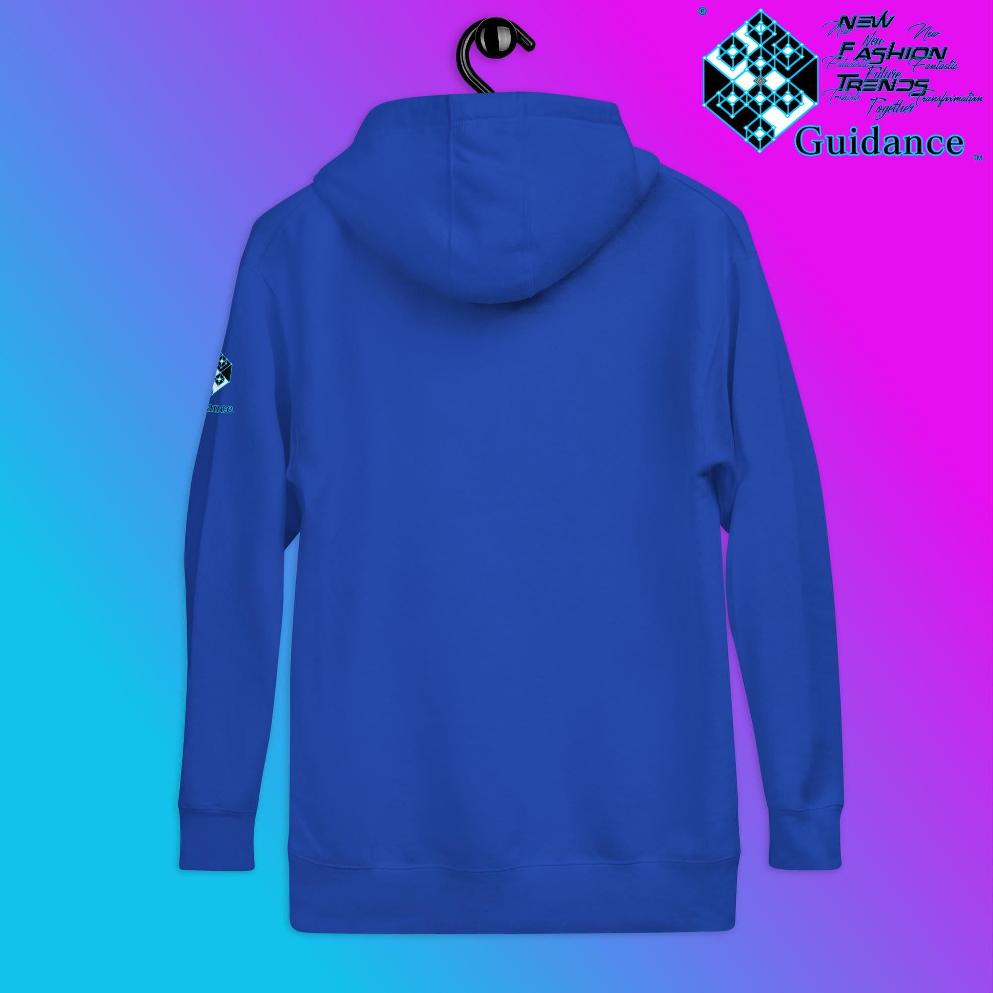 Cosmic Symphony Hoodie – Planets and Stars Artwork by XGuidance Black 23