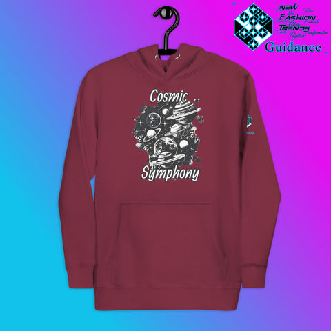 Cosmic Symphony Hoodie – Planets and Stars Artwork by XGuidance Maroon 5