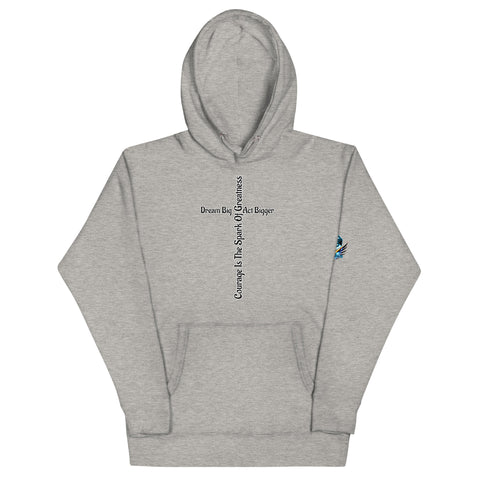 Courage Is the Spark – Dream Big Hoodie for Bold Souls by XGuidance Carbon Grey 12