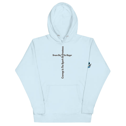 Courage Is the Spark – Dream Big Hoodie for Bold Souls by XGuidance Sky Blue 13