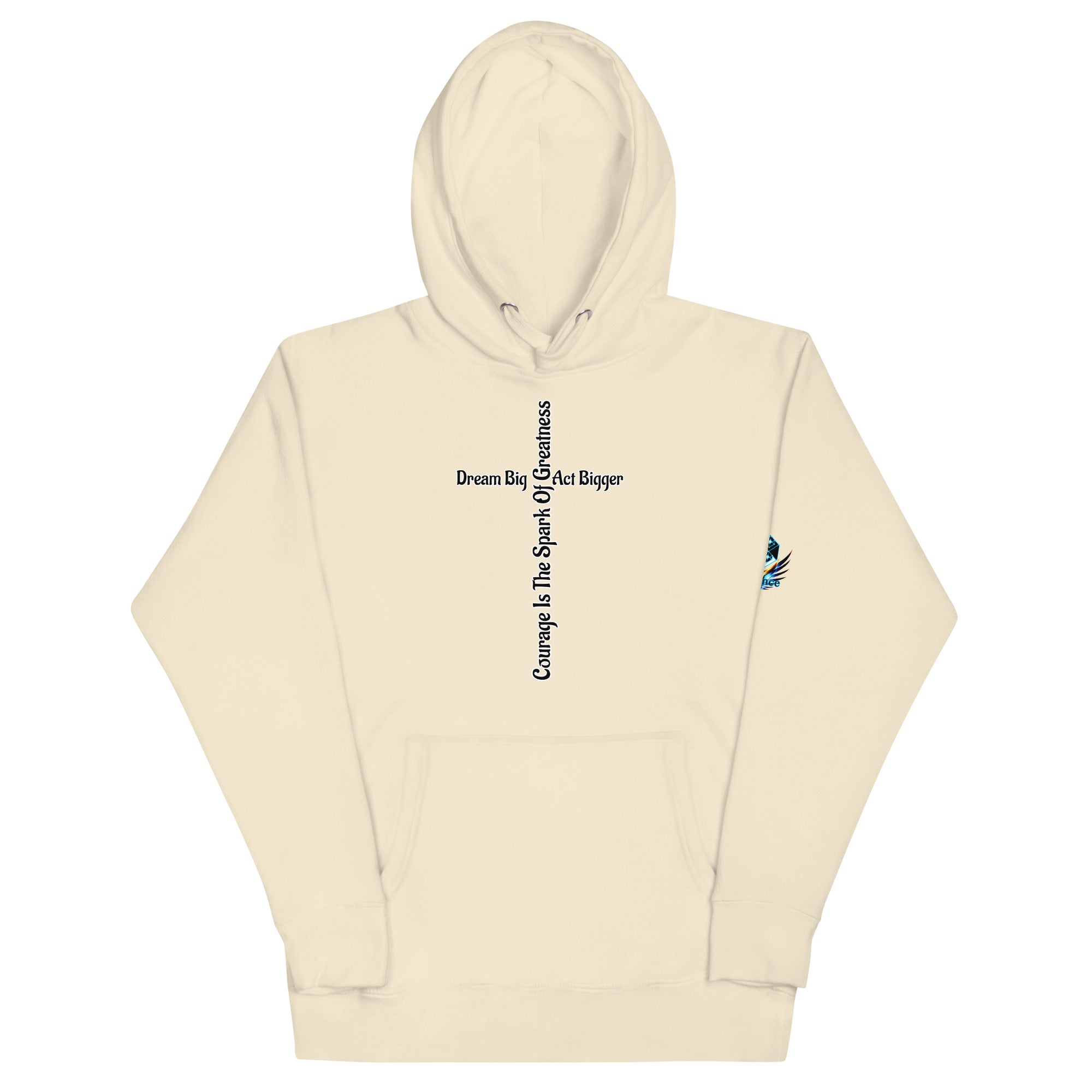 Courage Is the Spark – Dream Big Hoodie for Bold Souls by XGuidance Bone 14