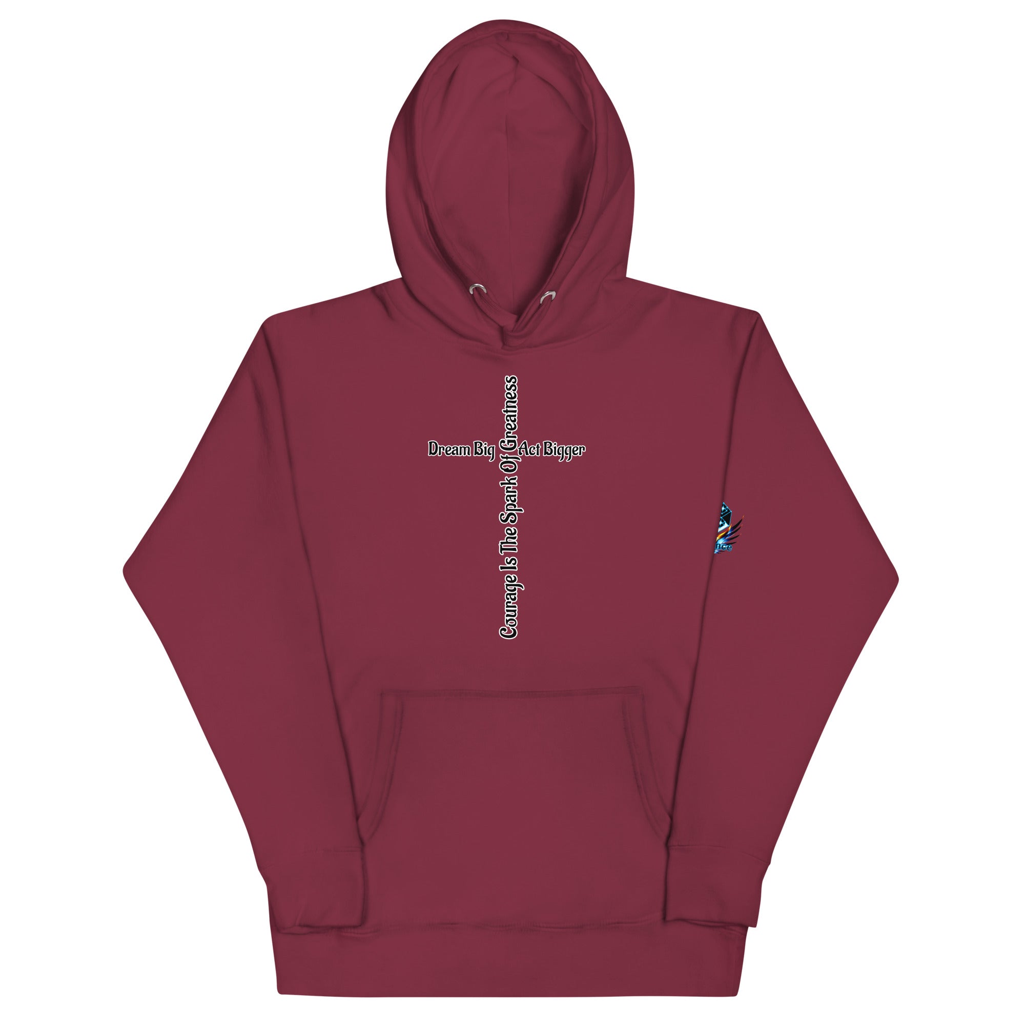 Courage Is the Spark – Dream Big Hoodie for Bold Souls by XGuidance Maroon 3