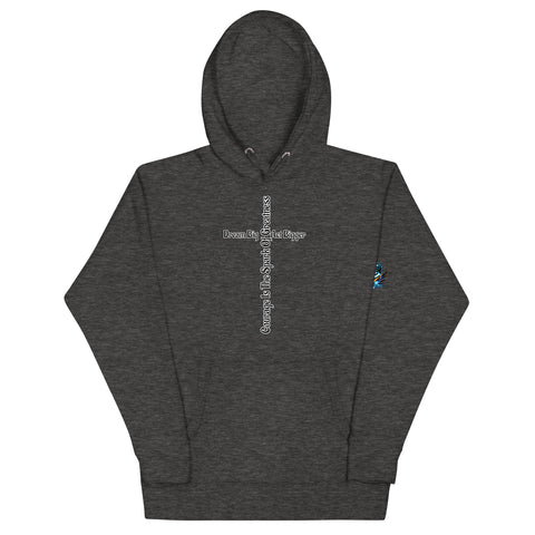 Courage Is the Spark – Dream Big Hoodie for Bold Souls by XGuidance Charcoal Heather 4
